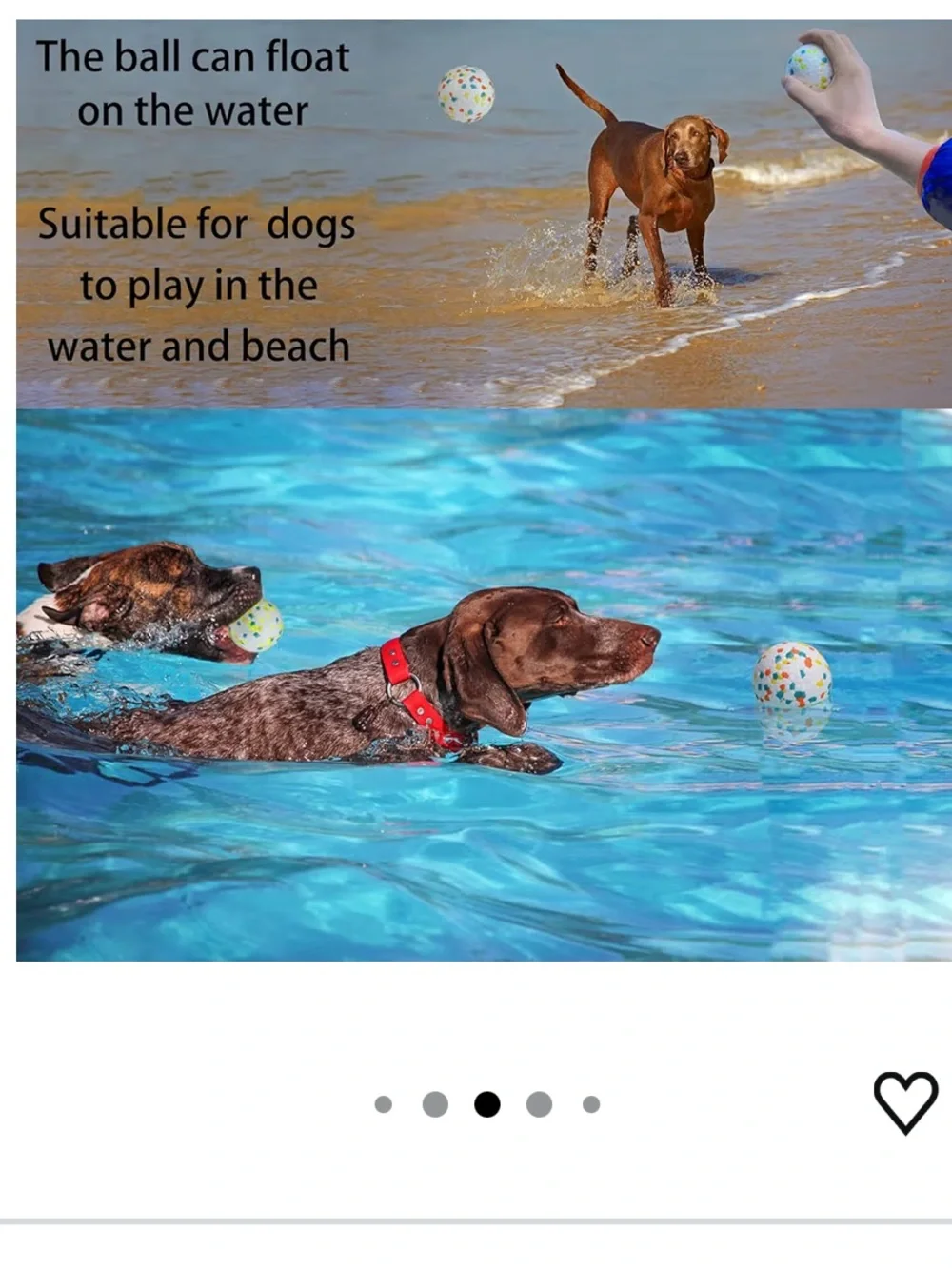 MMSGA Dog Balls Indestructible for Water Or Land (2Pcs)